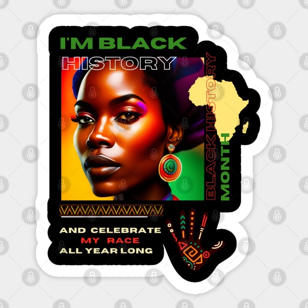 Black history month cute graphic design artwork Sticker by Nasromaystro